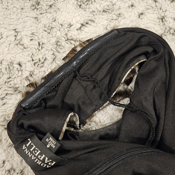 Adrianna Papell SZ 8 Bodycon Leopard Print V-Neck Sleeveless Evening Dress - Picture 11 of 11